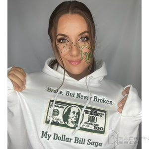 Currency of Comedy: Funny Dollar Bill Embroidered Hoodies & Sweatshirts