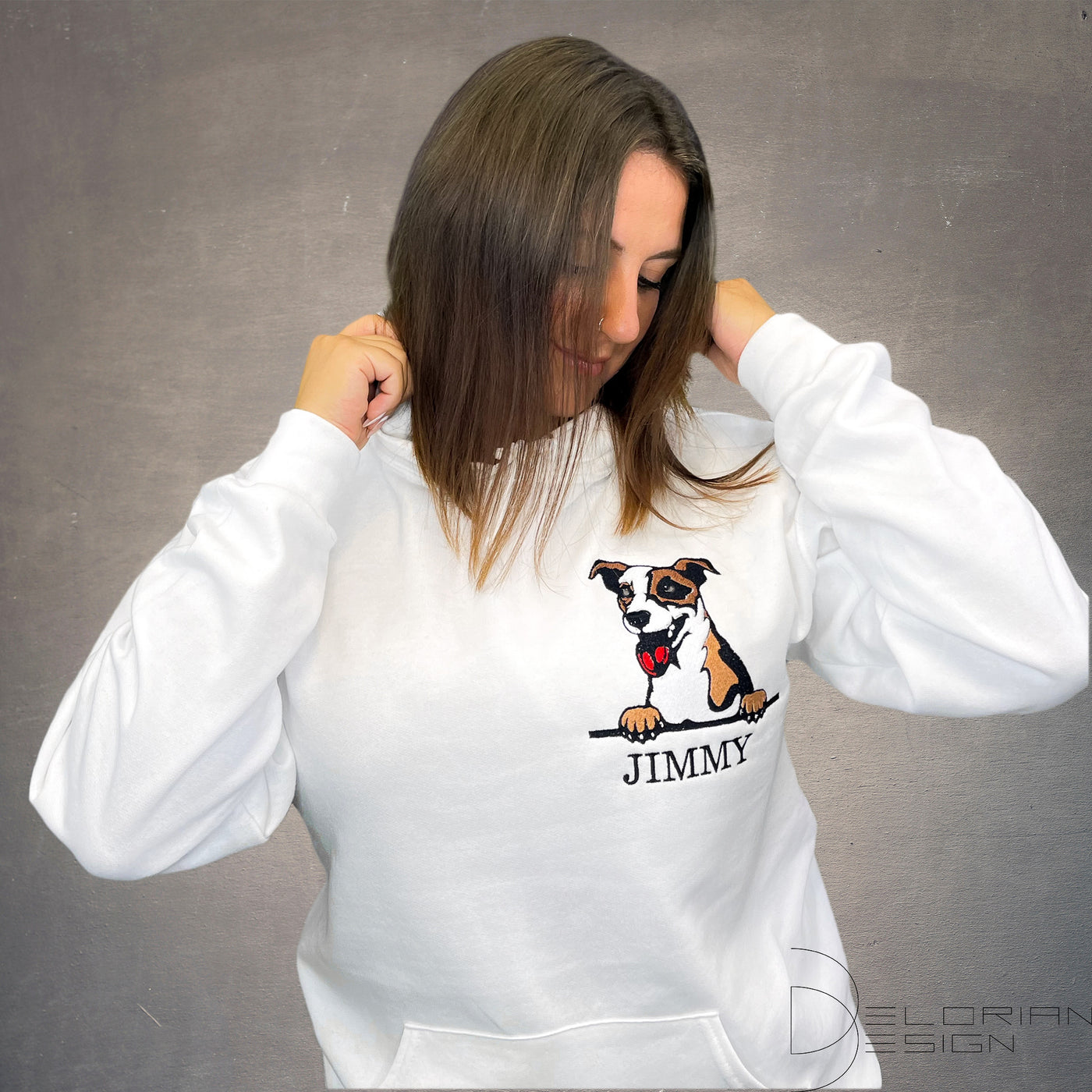 Custom Dog Hoodie for Humans Embroidered