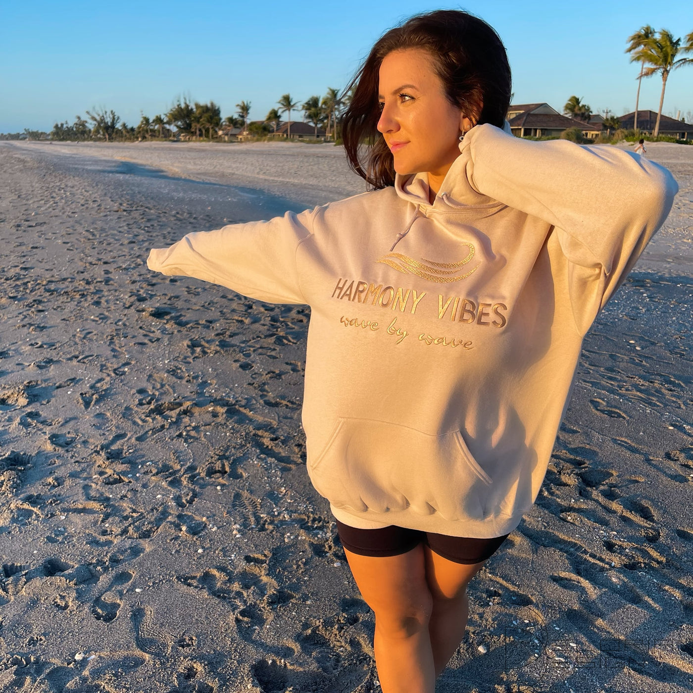 HARMONY VIBES Hoodie & Sweatshirt Embroidered