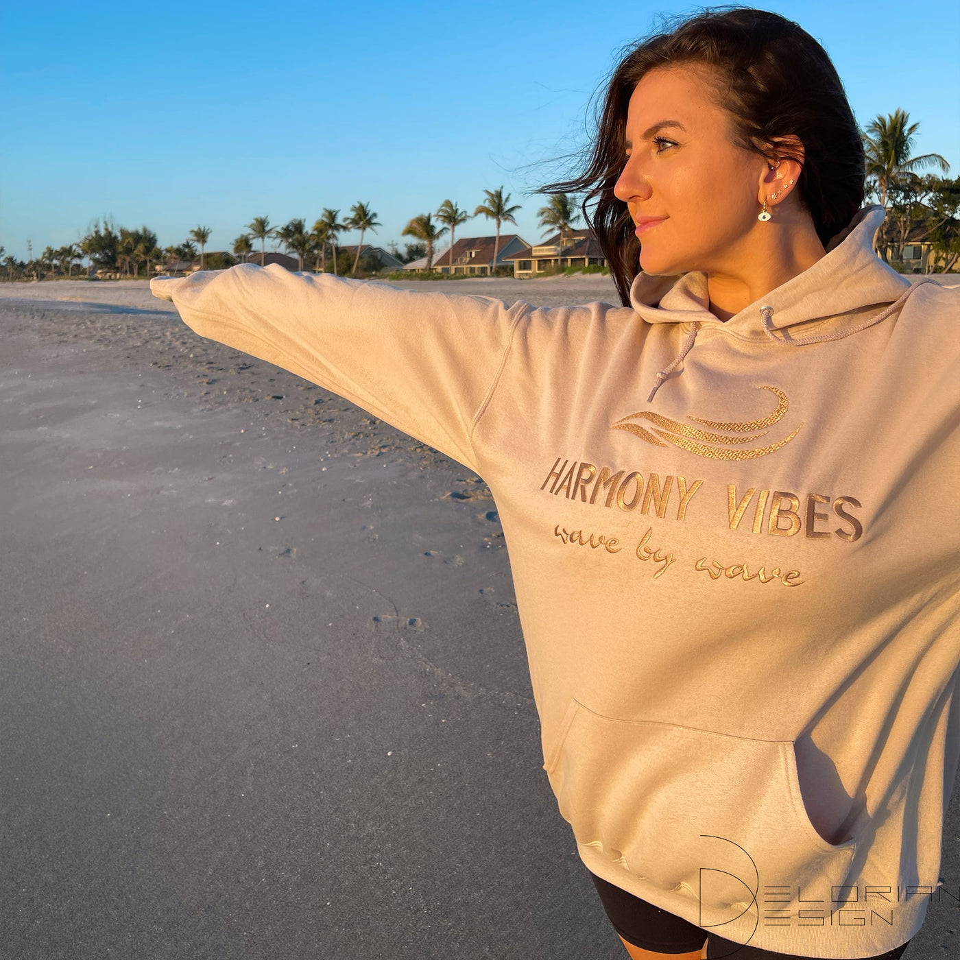 HARMONY VIBES Hoodie & Sweatshirt Embroidered