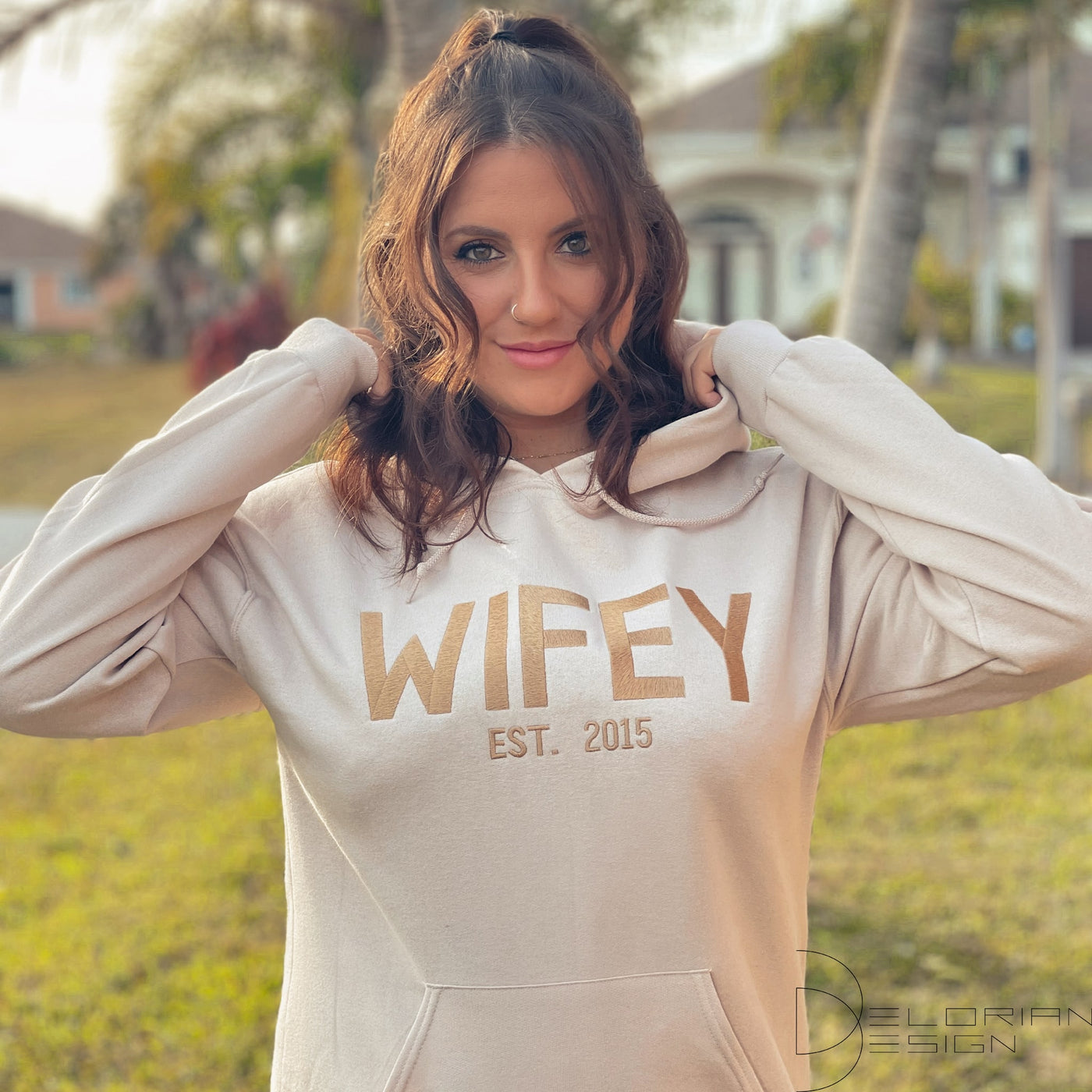 Wifey Tone in Tone Embroidered