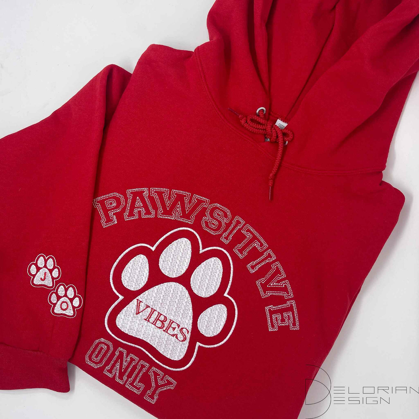 Pawsitive Vibes Only Hoodie & Sweatshirt Embroidered