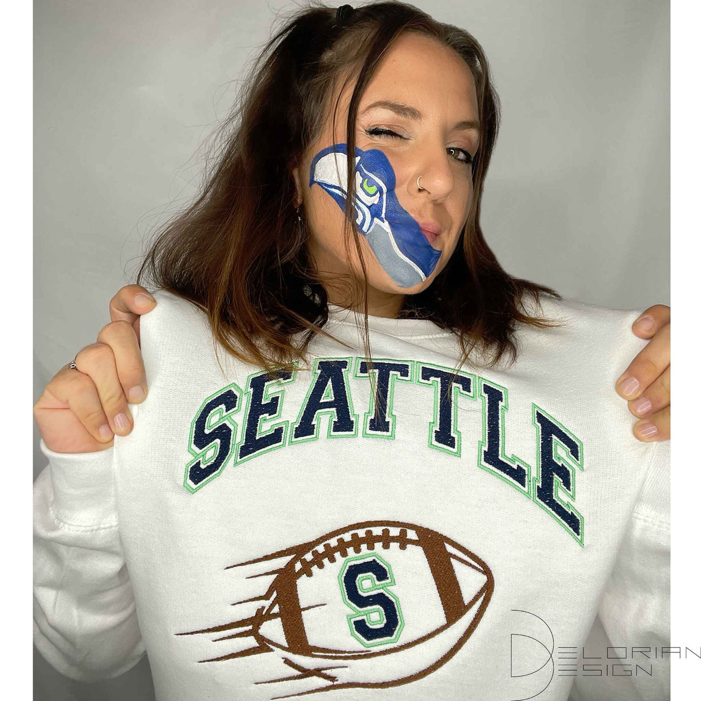 Seattle Football Hoodie & Sweatshirt Embroidered