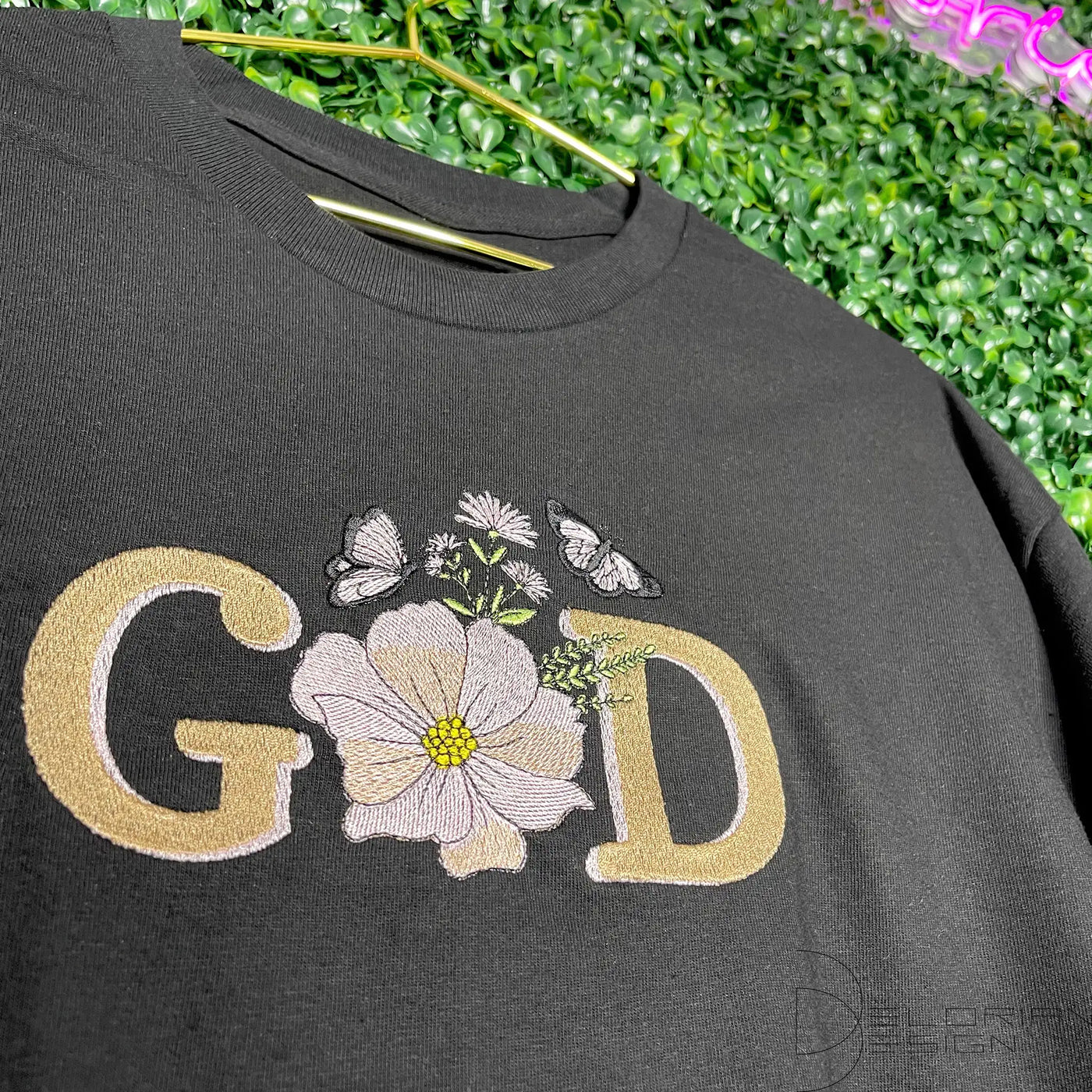 GOD Shirt embroidered