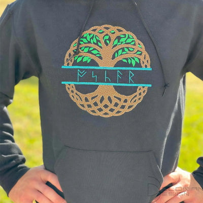 Custom Runes Yggdrasil Hoodie